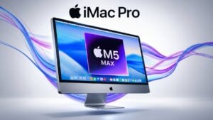 Concept image of a larger Apple iMac Pro with a 30 to 32 inch display and slimmer bezels.