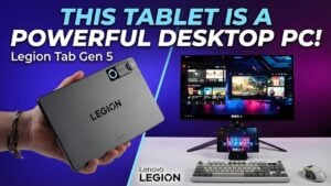Close-up of the Lenovo Legion Tab Gen 5 specs highlighting Snapdragon 8 Gen 5 and 16GB RAM configuration.