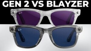 Transparent frame option for the Ray-Ban Meta Blayzer smart glasses