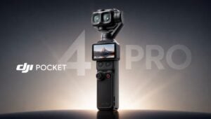 A creator using the DJI Pocket 4 Pro wireless microphone bundle.