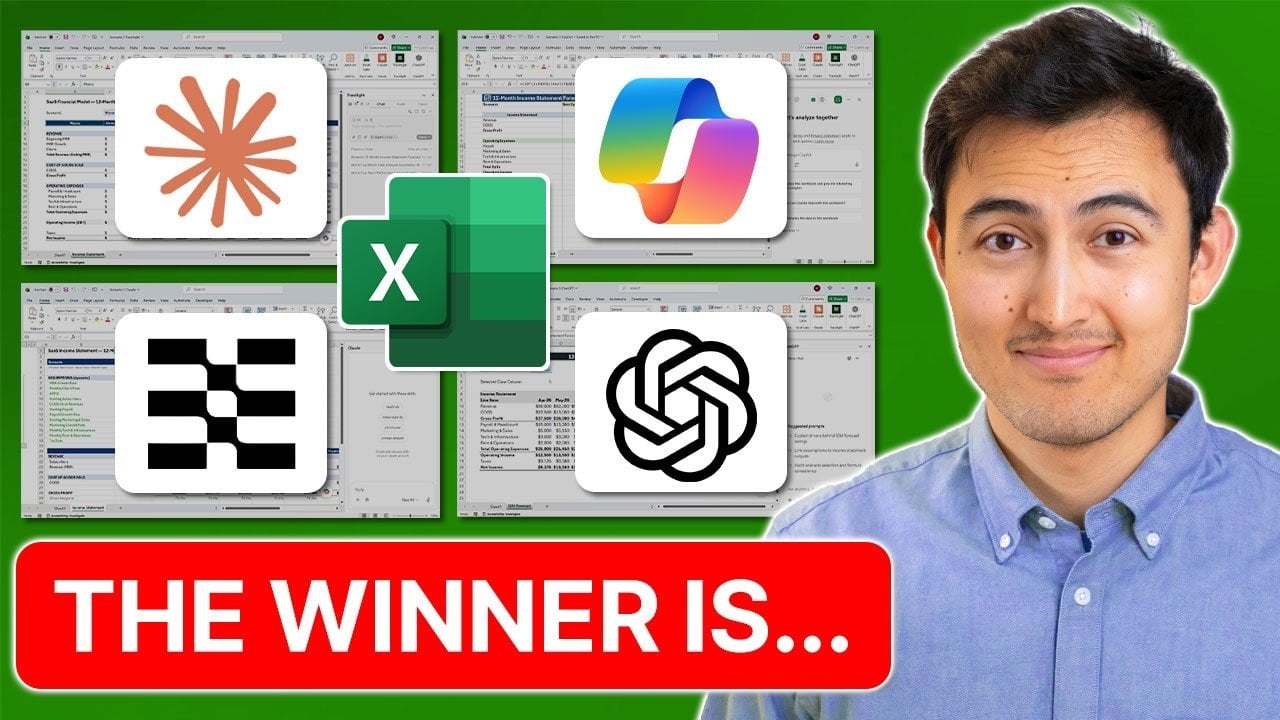 Numbered ranking list of Excel AI tools with Tracelight first and Copilot last