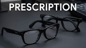 Ray-Ban Meta Scribe Optics displayed with rounded frame shape, adjustable nose pads, and flexible hinges for all-day wear.