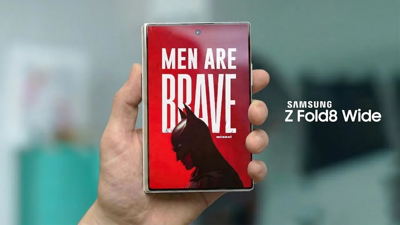 Side view concept shows the Galaxy Z Flip 8 folded shut, appearing slightly slimmer than last year’s model.