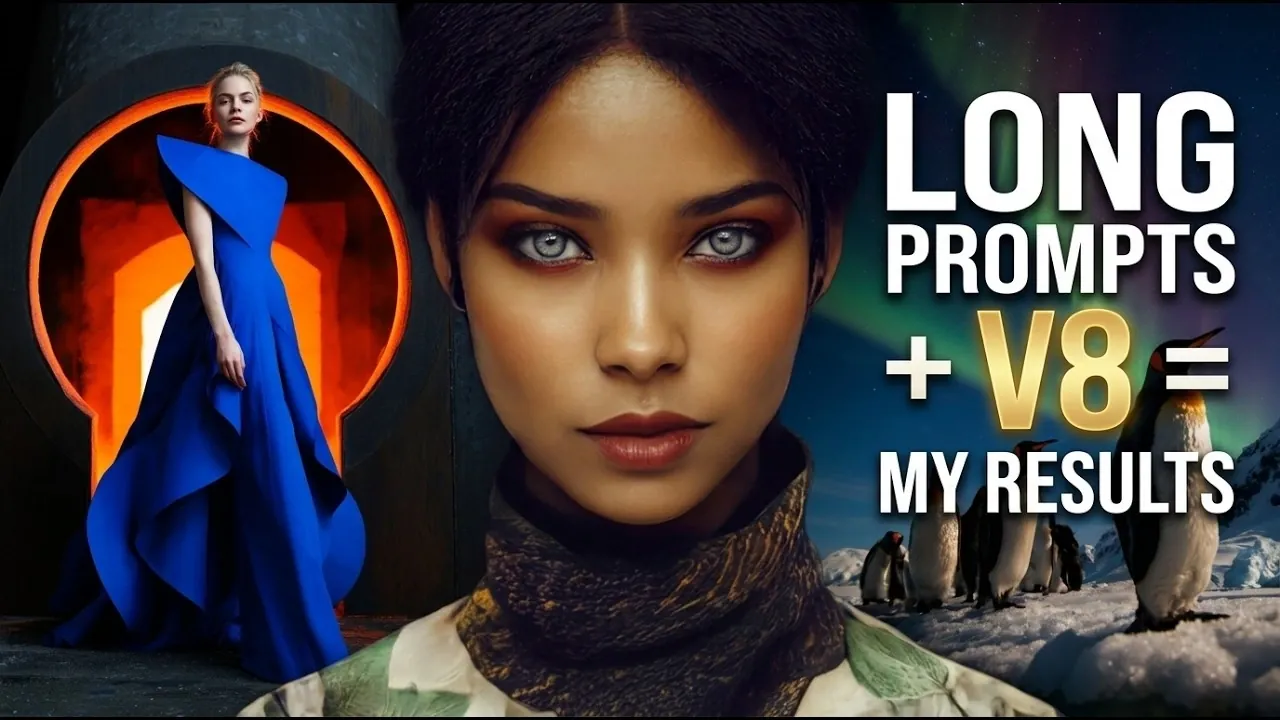 Comparison of Gemini and Claude AI prompt outputs in Midjourney V8