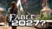 Split image showing Fable and Grand Theft Auto 6 logos representing 2027 game releases.