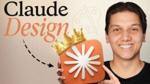 Claude Design interface generating a custom landing page from user prompts