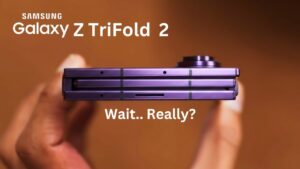 Close-up of a tri-fold hinge concept showing where Samsung may reduce thickness and improve folding stability.