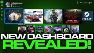 Insider Hub preview screen highlighting the new Xbox dashboard layout and controller-first navigation options.