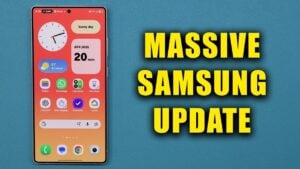 Settings page showing the April 2026 security patch and notes about bug fixes and stability improvements.