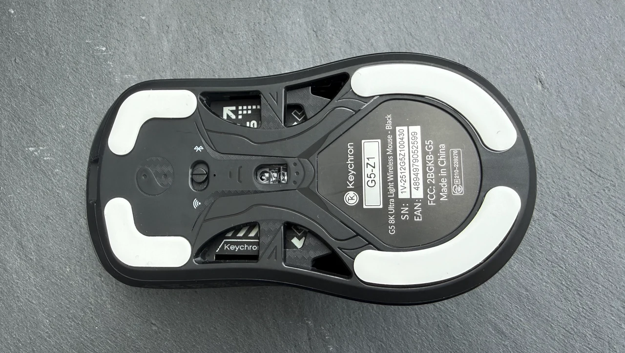 Keychron G5 Ultra Light Wireless Mouse bottom