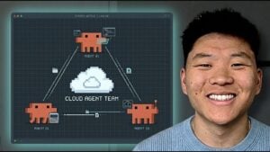 Split screen showing Claude Managed Agents setup versus traditional AI coding infrastructure