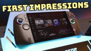 Side-by-side comparison of Acer gaming handhelds