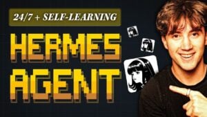 Step-by-step workflow of Hermes AI automating a content creation task.