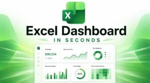An AI-generated interactive Excel dashboard displaying data visualizations.
