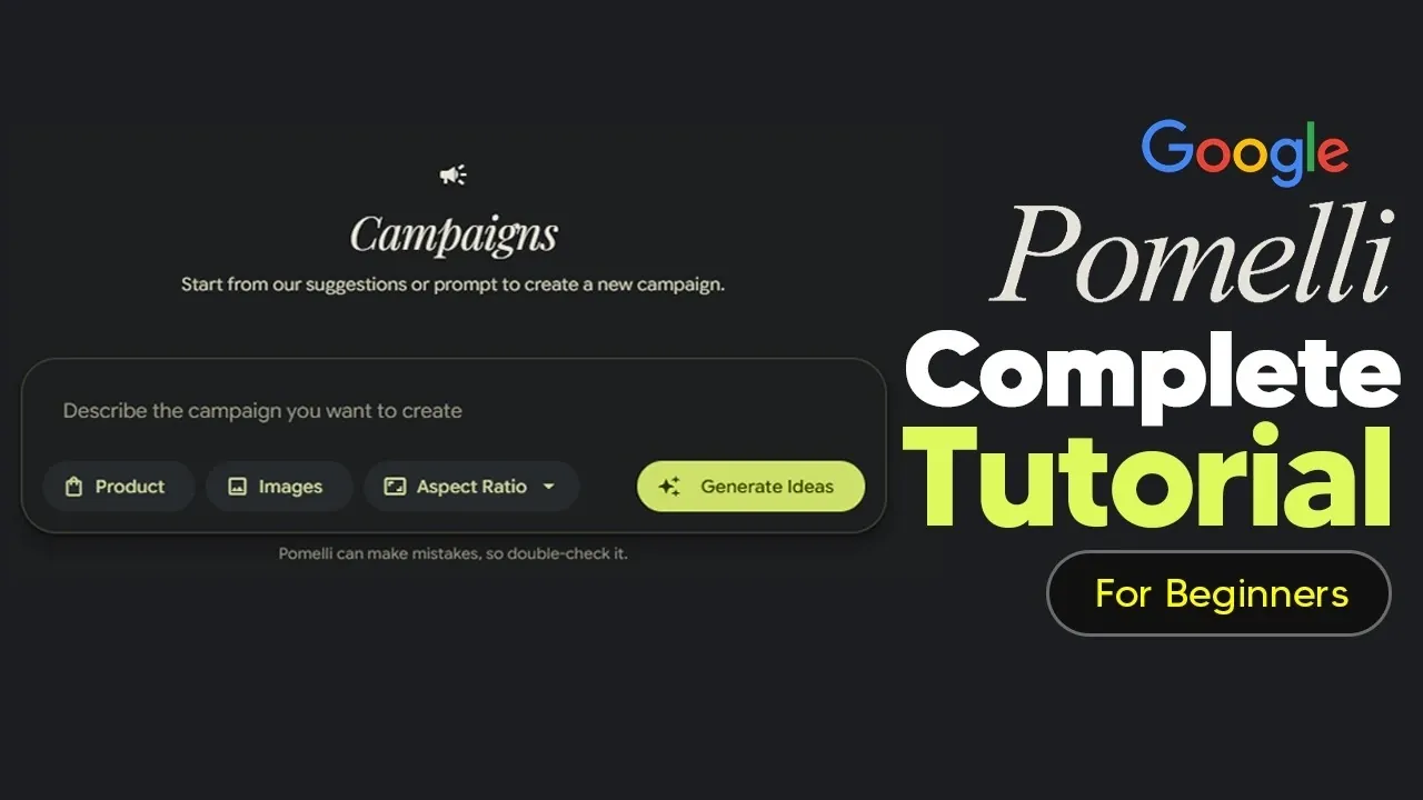 AI-generated marketing campaign layouts inside the Google Pomelli app.