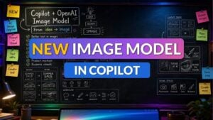 Microsoft Copilot interface showing the new OpenAI Image Gen 2 model generating an infographic.