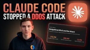 Claude Code interface analyzing AWS traffic logs for malicious activity