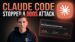 Claude Code interface analyzing AWS traffic logs for malicious activity