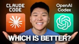 Side by side comparison of Claude Code and ChatGPT Codex interfaces