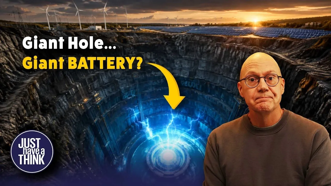 Diagram showing how an abandoned coal mine is converted into a gravity energy storage system.