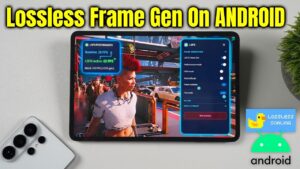 Cyberpunk 2077 gameplay demonstrating frame generation on mobile