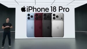 iPhone 18 Pro shown in the new dark cherry color option