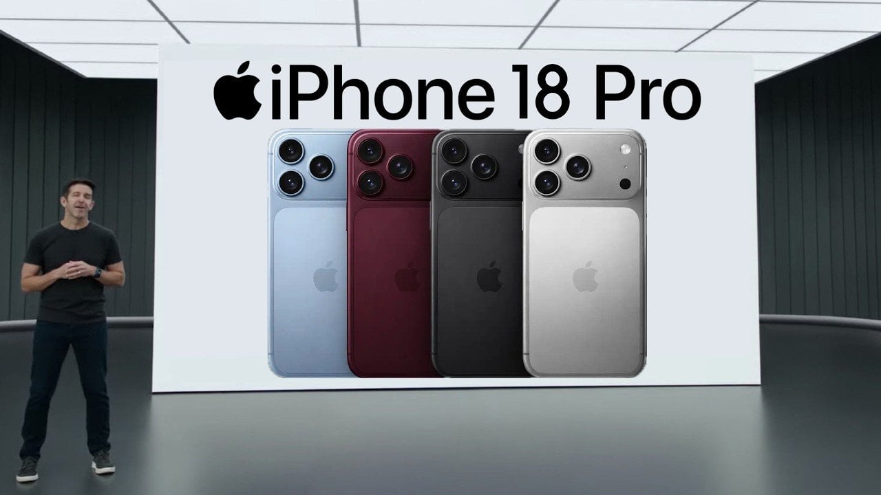 iPhone 18 Pro shown in the new dark cherry color option