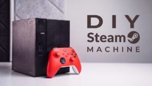 Completed DIY Steam Machine setup for living room gaming
