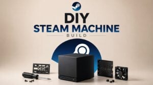Side-by-side size comparison of the DIY and official Steam Machine