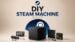 Side-by-side size comparison of the DIY and official Steam Machine
