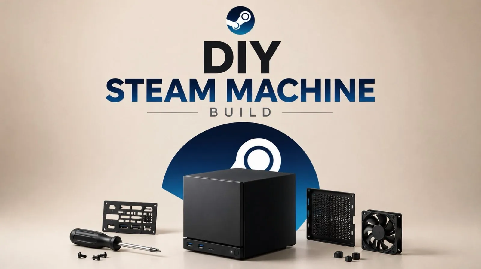 Custom 3D-printed case for the DIY Steam Machine build