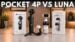 Side by side comparison of DJI Osmo Pocket 4P and Insta360 Luna Ultra
