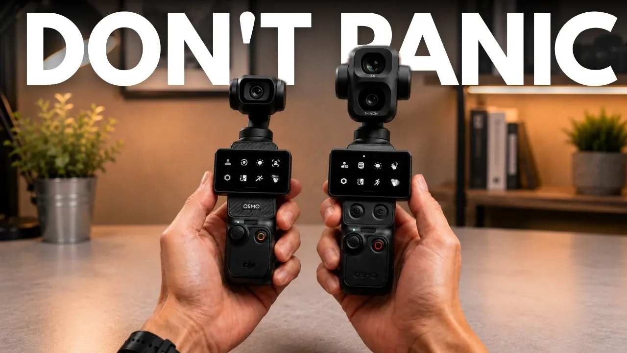 Content creator filming a travel vlog using the DJI Pocket 4