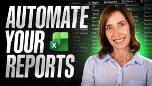 A dynamic Excel report updating automatically without pivot tables.
