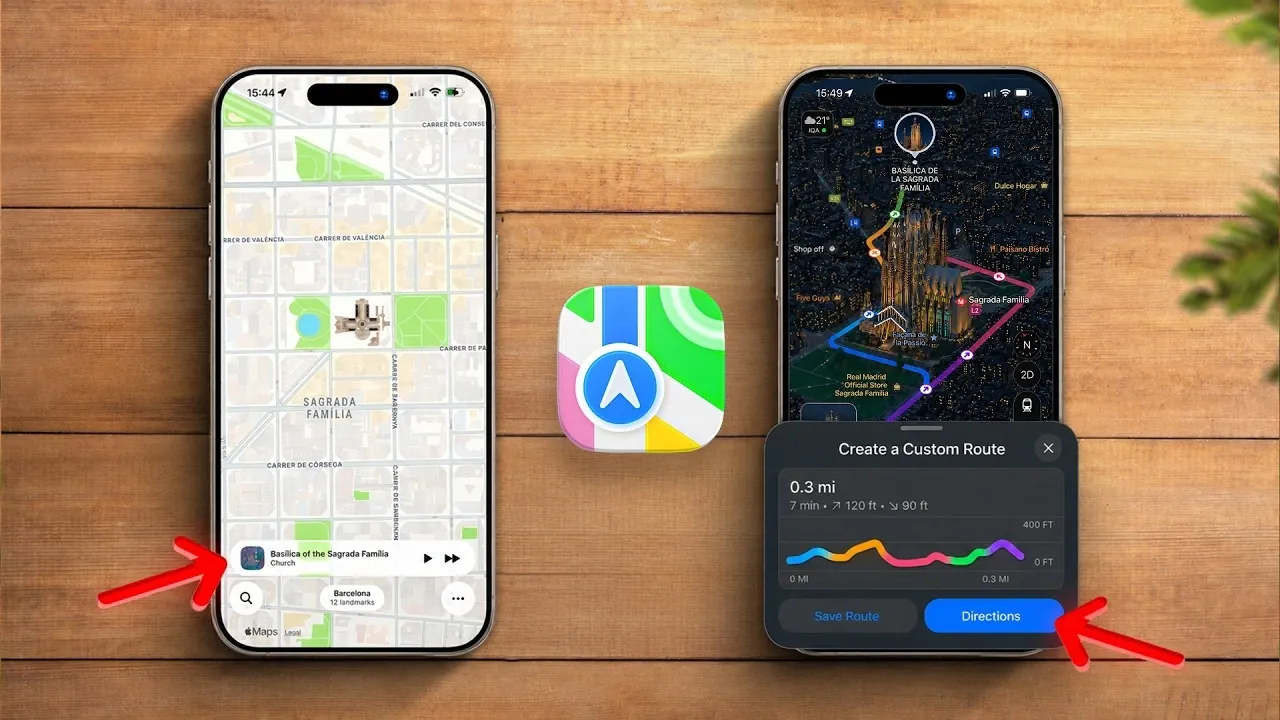 Apple CarPlay dashboard showing a split view of navigation and music.
