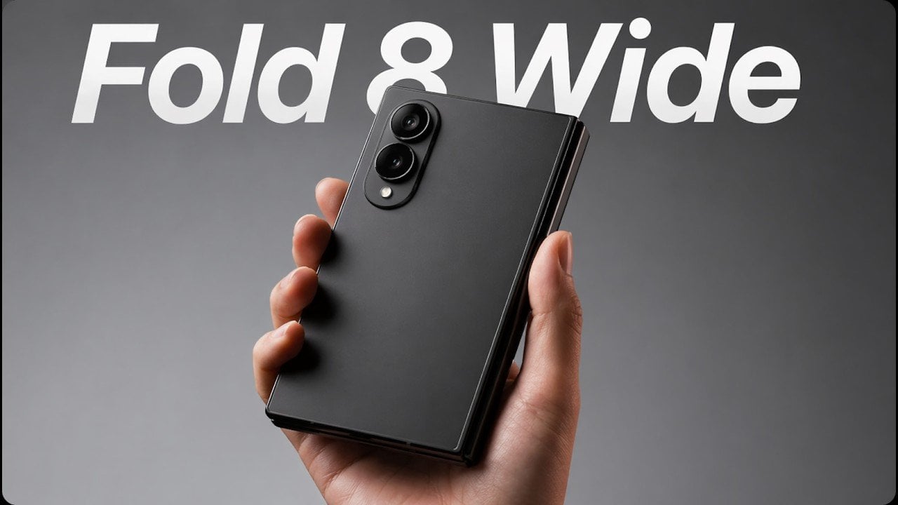 Rear dual camera setup on the Samsung Galaxy Z Fold 8 Wide