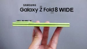 Leaked back design of the Samsung Galaxy Z Fold 8 Wide