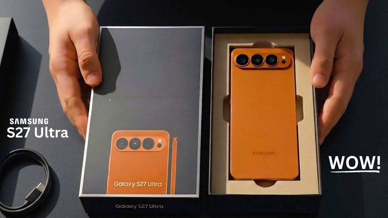 Front view of the upcoming Samsung Galaxy S27 Ultra smartphone