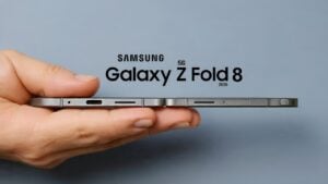 Leaked design of the Samsung Galaxy Z Fold 8 showing the display crease