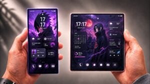 Samsung Galaxy Z Fold 8 unfolded showing the thinner 4.1 millimeter design