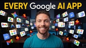 A visual overview of Google's free AI tools for content creation and productivity
