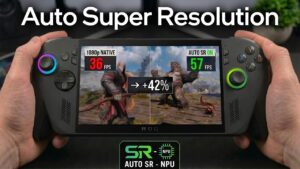 Frame rate comparison showing FPS gains on the ROG Xbox Ally X