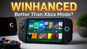 Winhanced running on a Windows handheld gaming PC replacing the Xbox app.