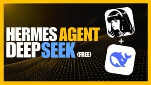 Hermes Agent interface showing the new DeepSeek V4 integration