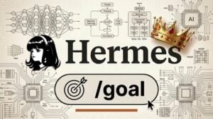 Hermes agent dashboard showing the new goal feature automating tasks
