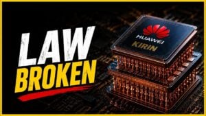 Diagram showing Huawei's vertical logic folding chip architecture.
