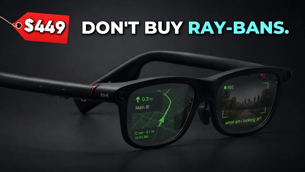 Side by side comparison of Inmo Go 3 and Meta Ray-Ban smart glasses.