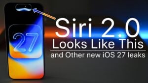 The redesigned Siri interface in iOS 27 showing new keyboard input options