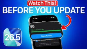 Apple iPhone displaying the iOS 26.5 software update screen