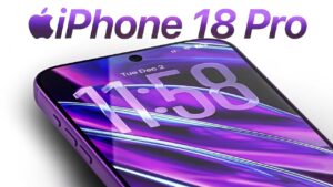 Front view of the iPhone 18 Pro Max showing the new display